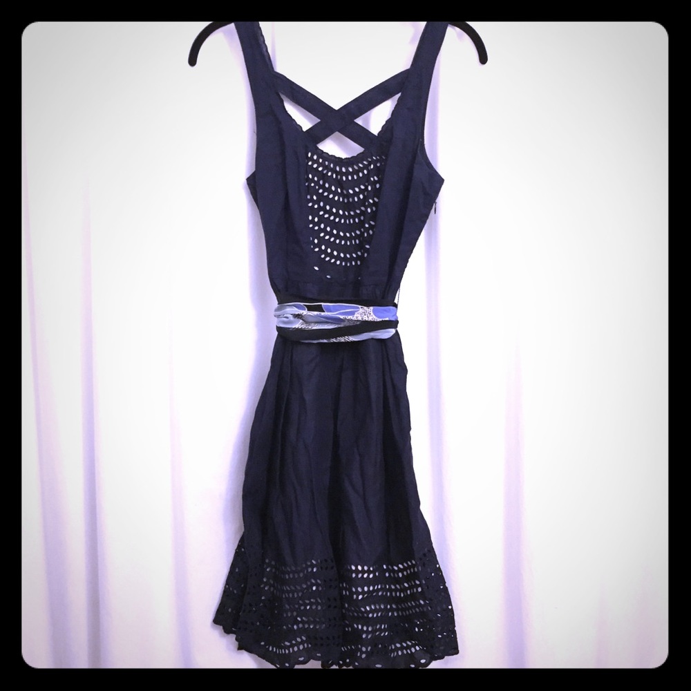 Anthropologie Moulinette Soeurs dress in Navy - 2